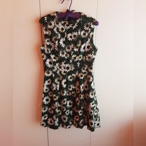 Sunny Girl Daisies on Black Dress